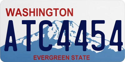 WA license plate ATC4454