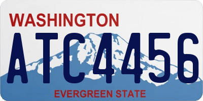 WA license plate ATC4456