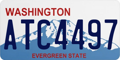 WA license plate ATC4497