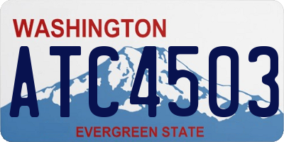 WA license plate ATC4503