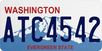 WA license plate ATC4542