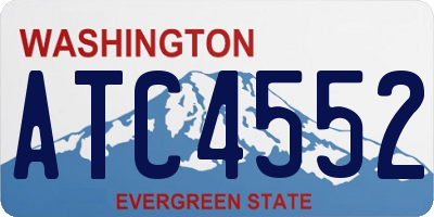 WA license plate ATC4552