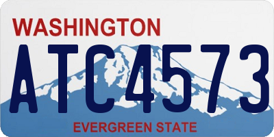 WA license plate ATC4573