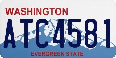 WA license plate ATC4581