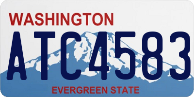 WA license plate ATC4583