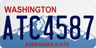 WA license plate ATC4587