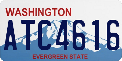 WA license plate ATC4616