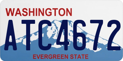 WA license plate ATC4672