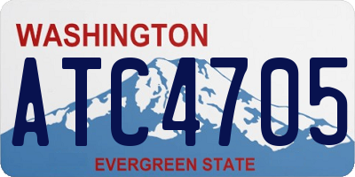 WA license plate ATC4705
