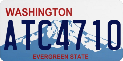 WA license plate ATC4710