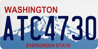 WA license plate ATC4730