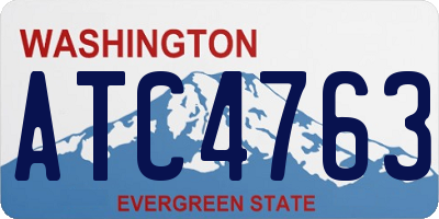 WA license plate ATC4763