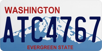 WA license plate ATC4767