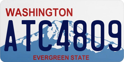WA license plate ATC4809