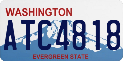 WA license plate ATC4818