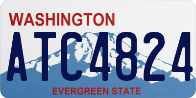 WA license plate ATC4824