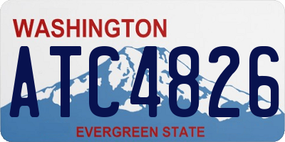 WA license plate ATC4826