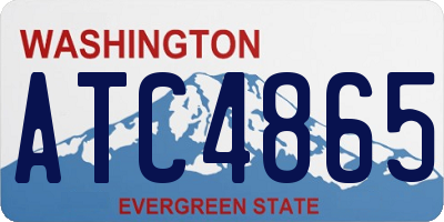 WA license plate ATC4865
