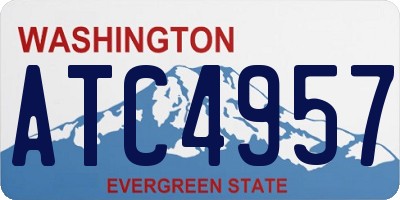 WA license plate ATC4957