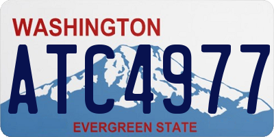 WA license plate ATC4977