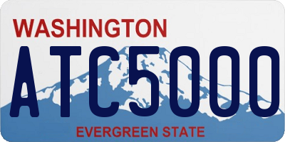 WA license plate ATC5000