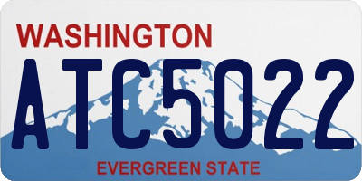 WA license plate ATC5022