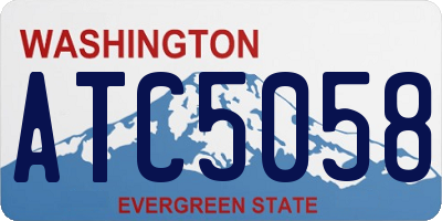 WA license plate ATC5058
