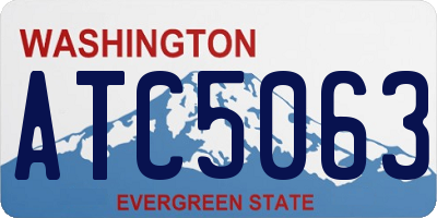 WA license plate ATC5063