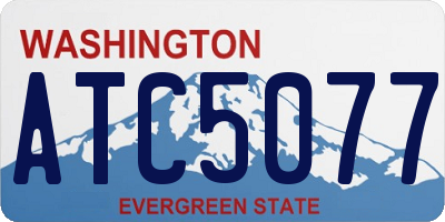 WA license plate ATC5077