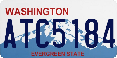WA license plate ATC5184