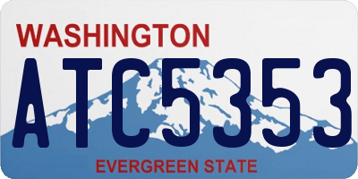 WA license plate ATC5353