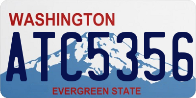 WA license plate ATC5356