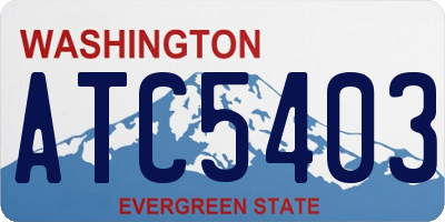 WA license plate ATC5403