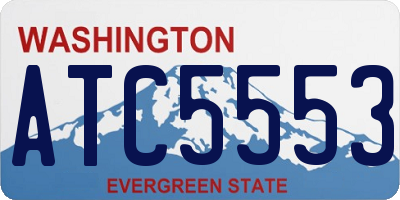 WA license plate ATC5553