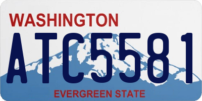 WA license plate ATC5581