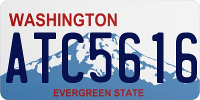 WA license plate ATC5616