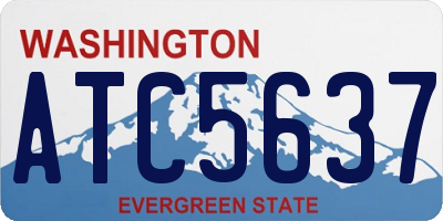 WA license plate ATC5637