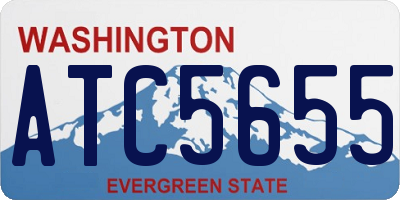 WA license plate ATC5655