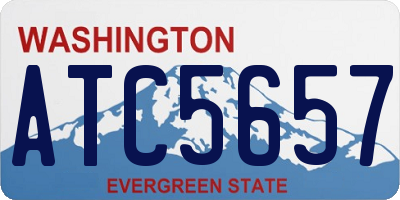 WA license plate ATC5657