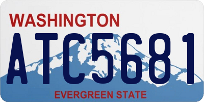 WA license plate ATC5681