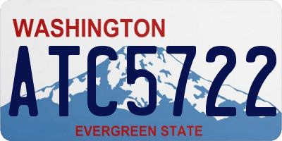 WA license plate ATC5722