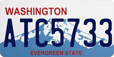 WA license plate ATC5733