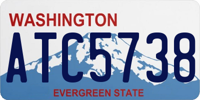 WA license plate ATC5738