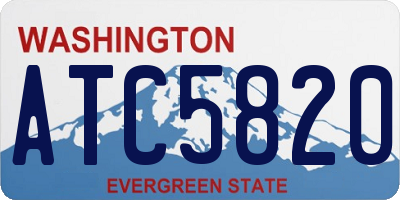 WA license plate ATC5820