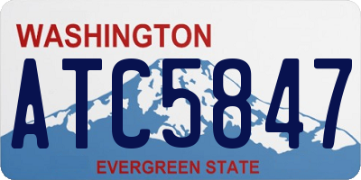 WA license plate ATC5847