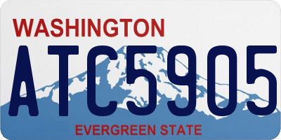 WA license plate ATC5905