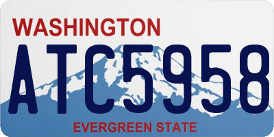 WA license plate ATC5958