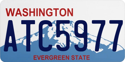 WA license plate ATC5977