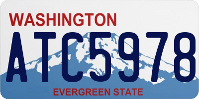 WA license plate ATC5978