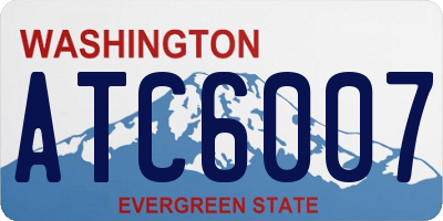 WA license plate ATC6007